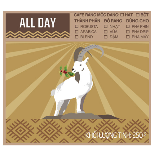 Cà phê bột All Day 250g
