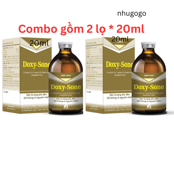 Doxy sone Doxysone combo 2 lọ* 20ml gà khò, hen, khẹc