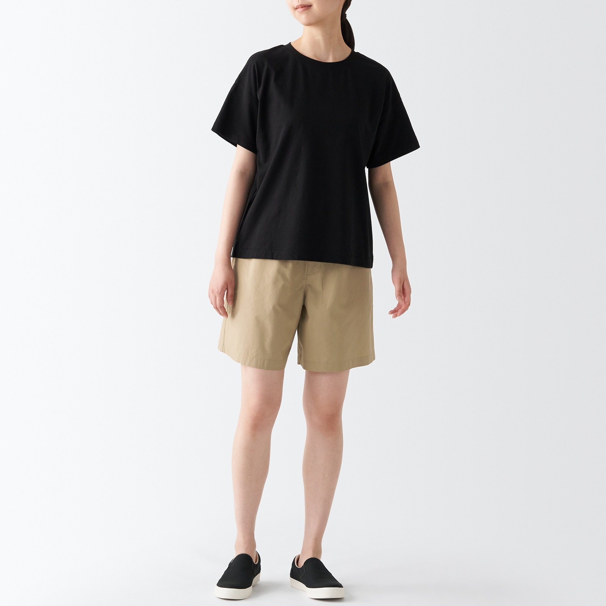 MUJI Quần Short Vải Broadcloth Washed