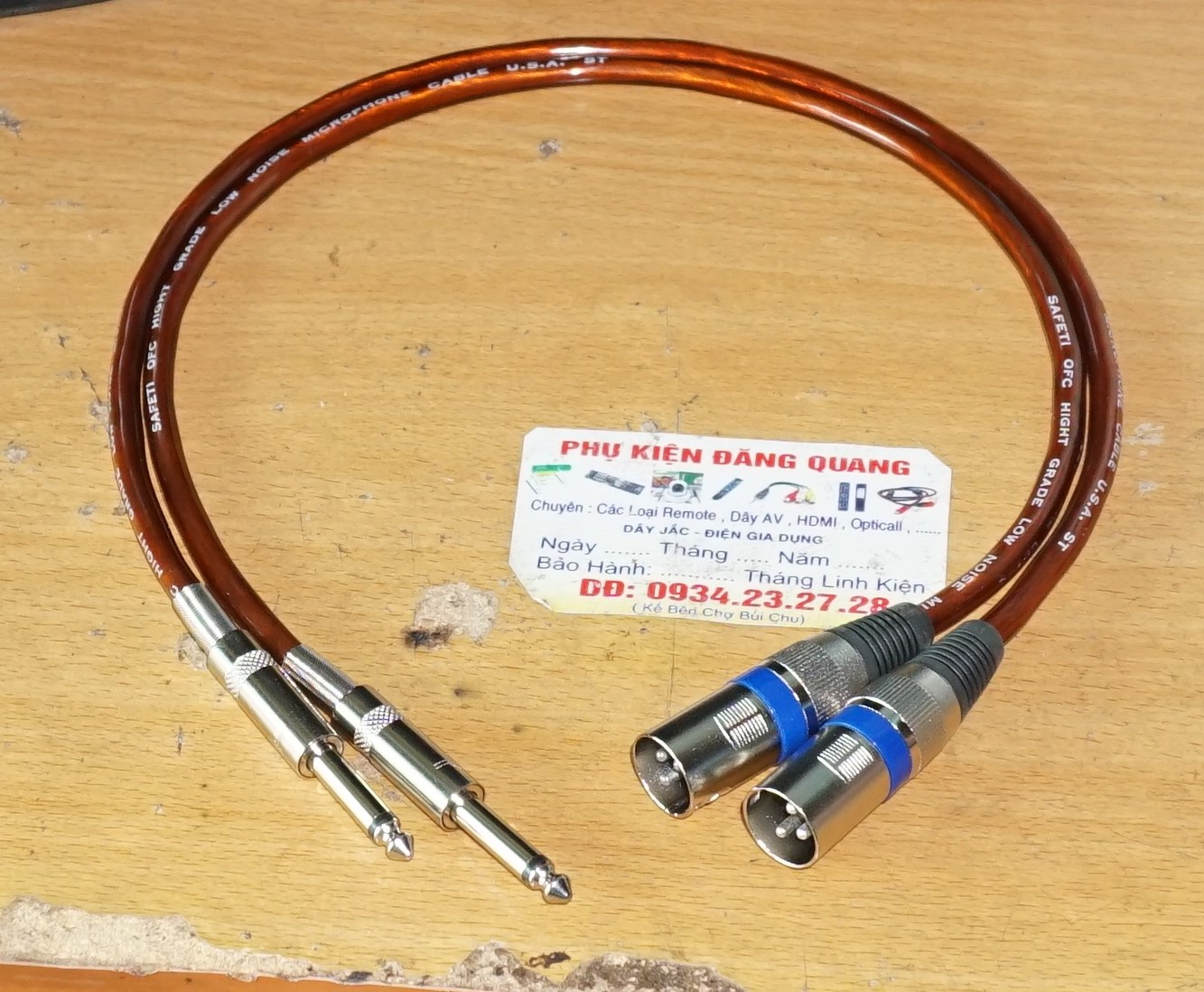cặp dây canon Đực ra 6ly dài 5m loại tốt