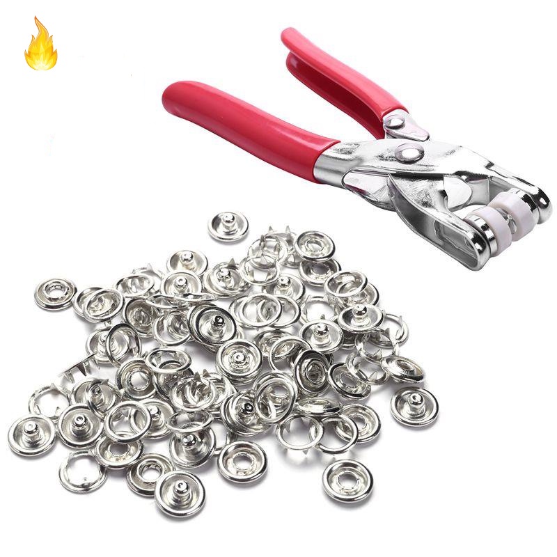 Kìm bấm cúc sắt, cúc vành 4 chi tiết đa năng