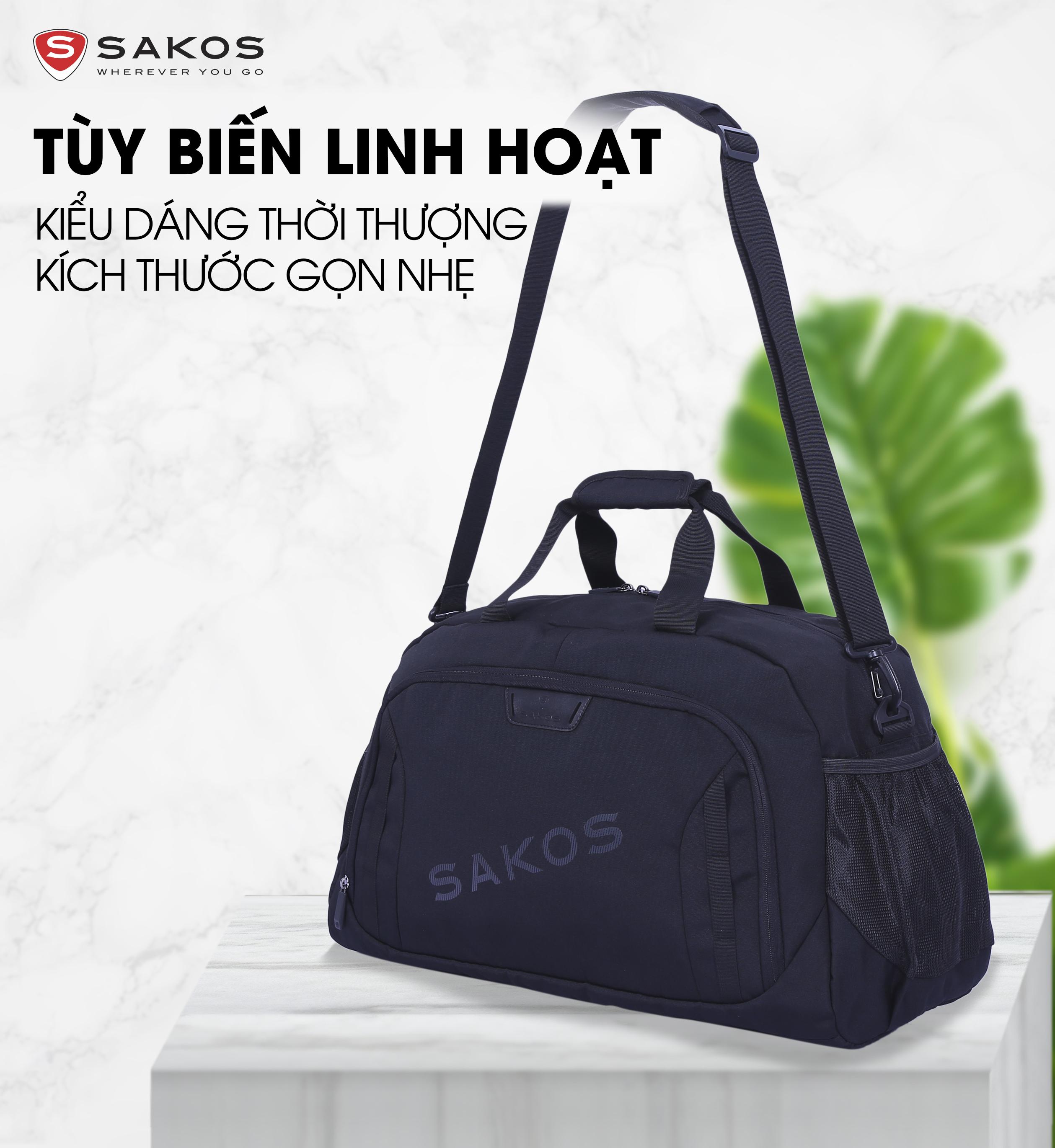 Túi Du Lịch Sakos Cao Cấp Marina (Đen)