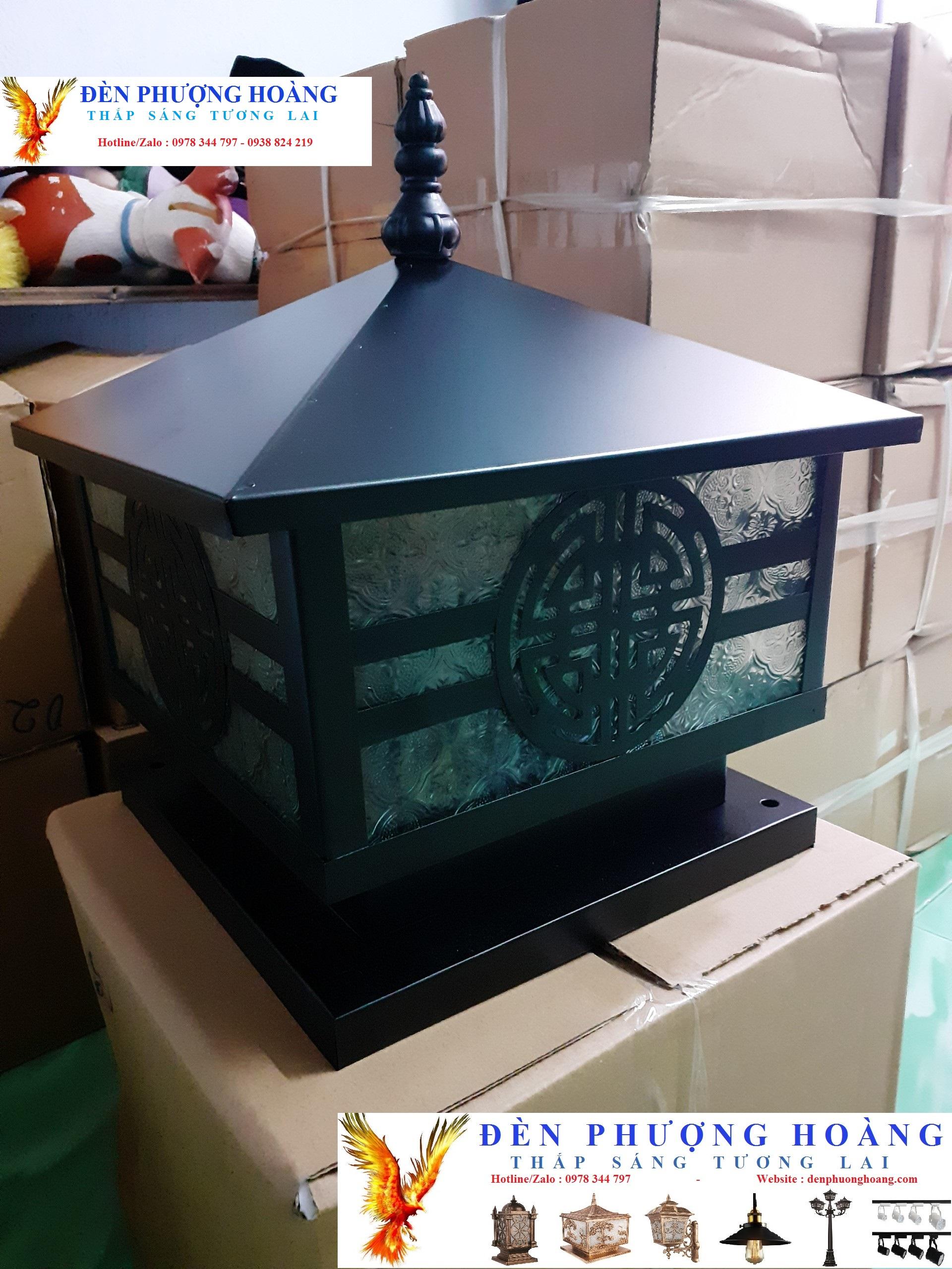 Đèn trụ cổng D250 - Đèn Phượng Hoàng