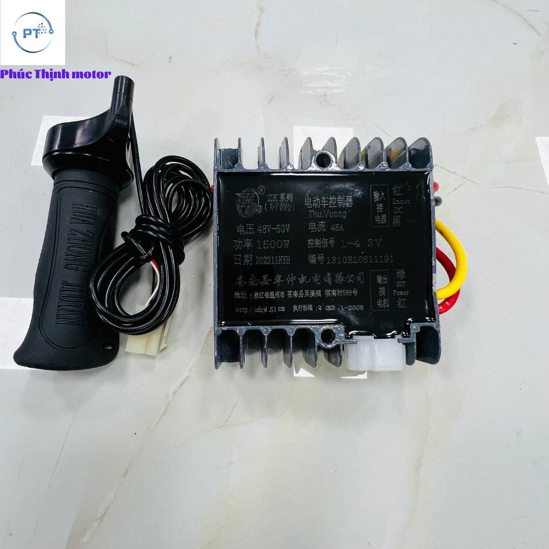 Điều tốc 48V-60V 1500w 45A và tay ga