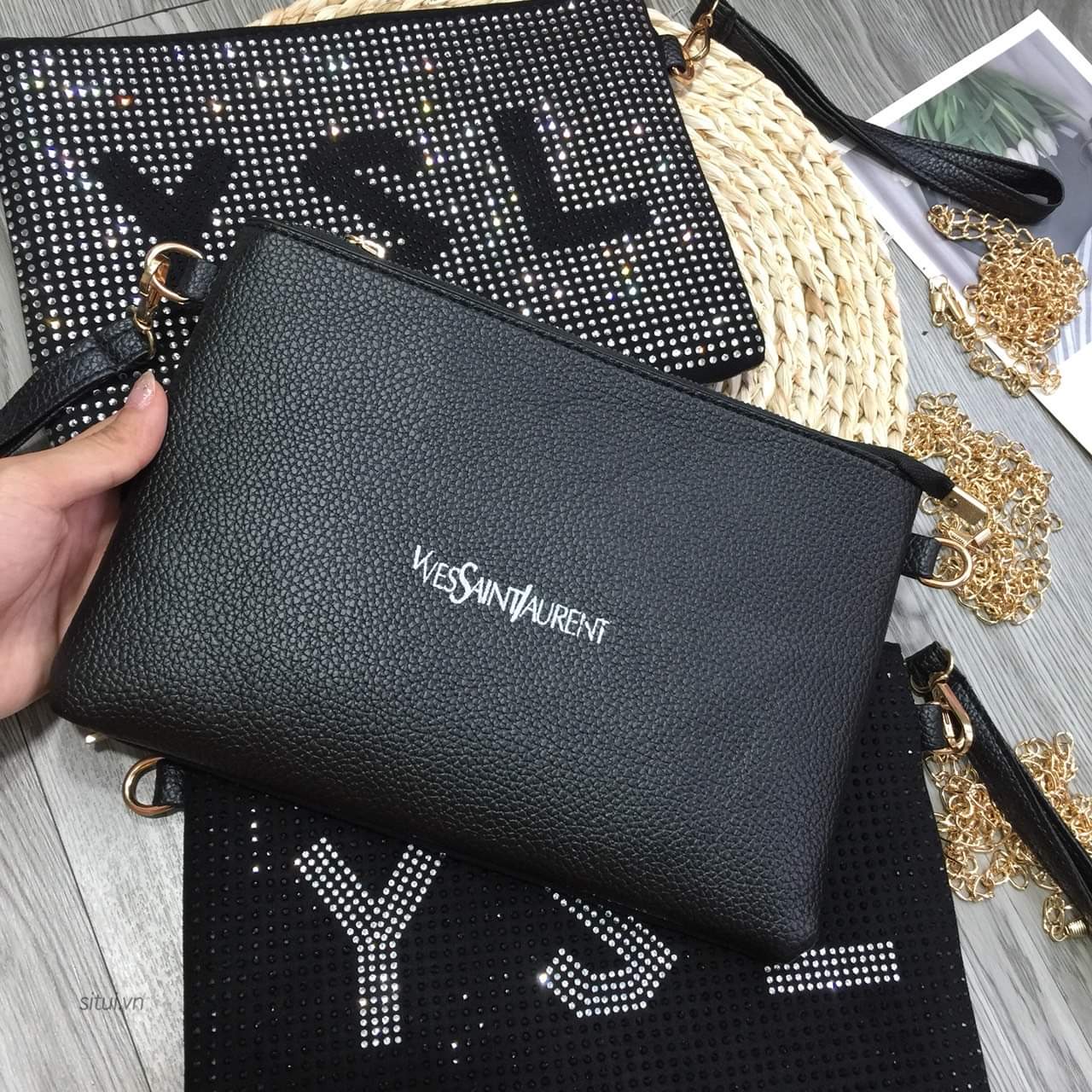 Clutch Thời Trang Nữ Đính Ngọc 3M43