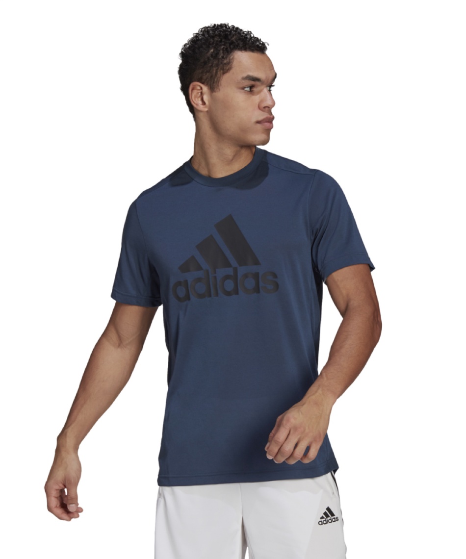 ADIDAS MENS SPORT TSHIRT LOGO TEE CREW NAVY