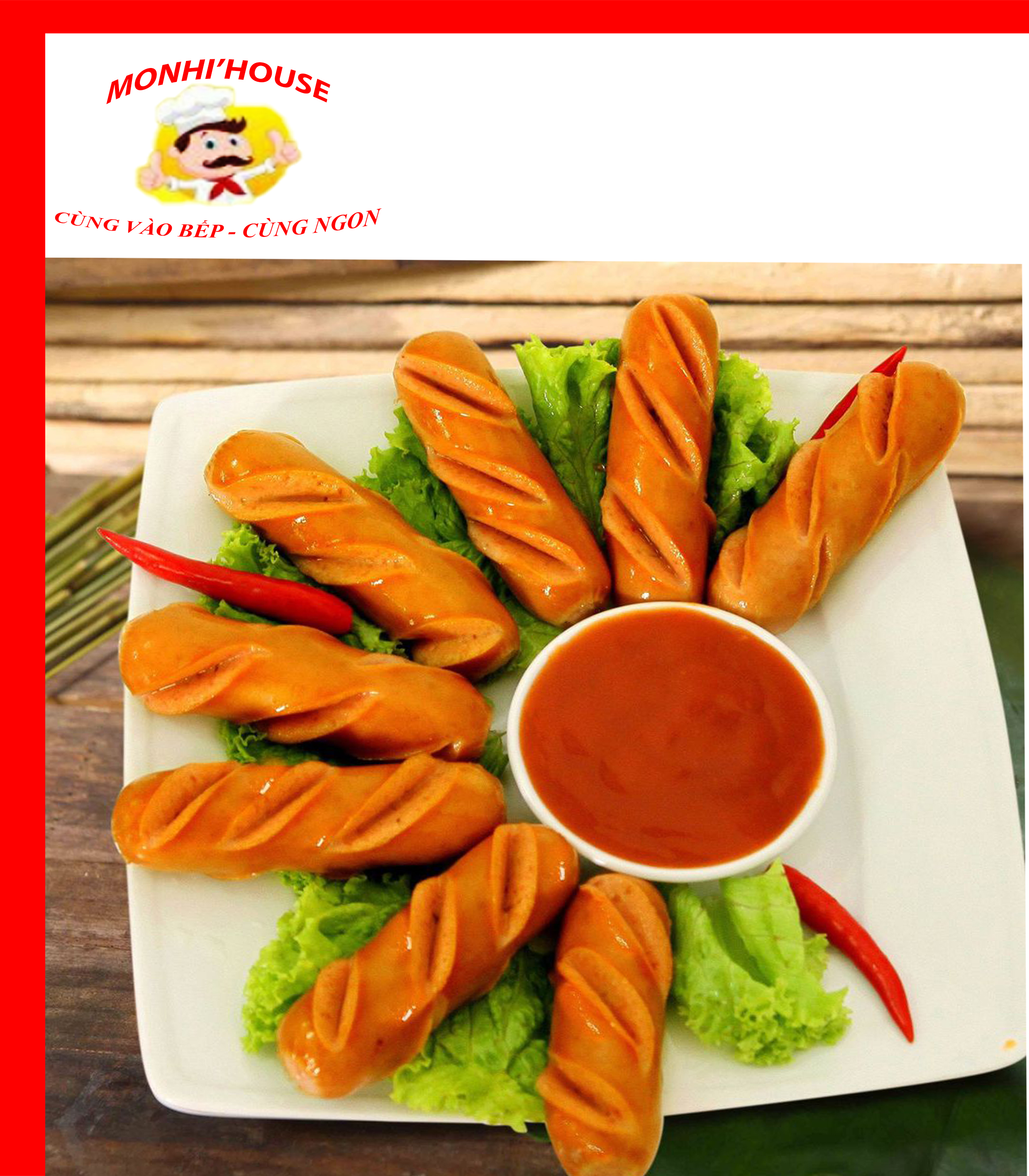 Gói 10 cây Xúc xích Đức Lacusina (500g)