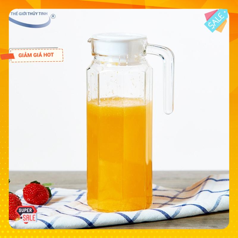 Bình Thủy Tinh Miệng Rót Bát Giác 1 Lít Deli