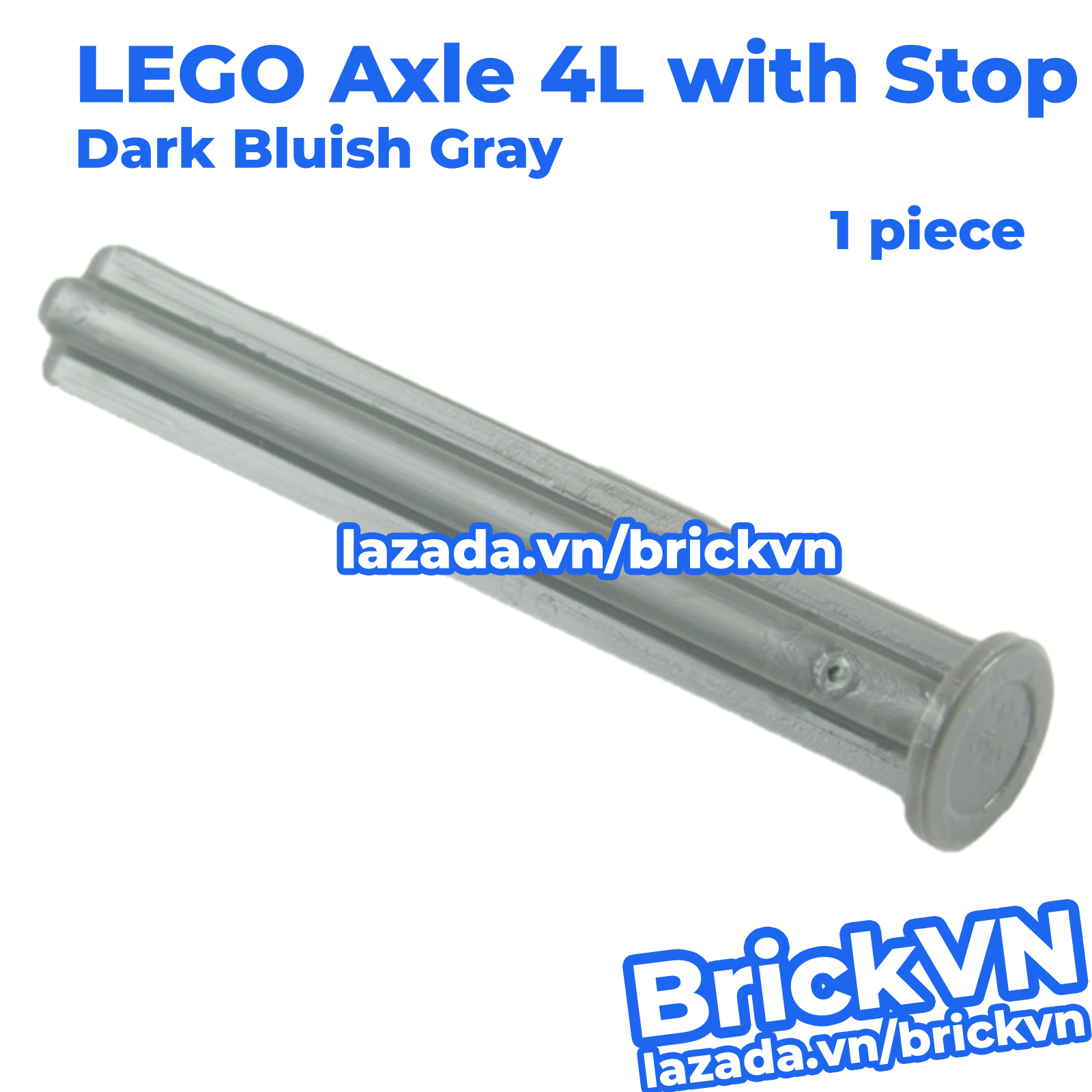 1x new genuine lego dark bluish gray technic, axle 4 with stop id 6083620 87083