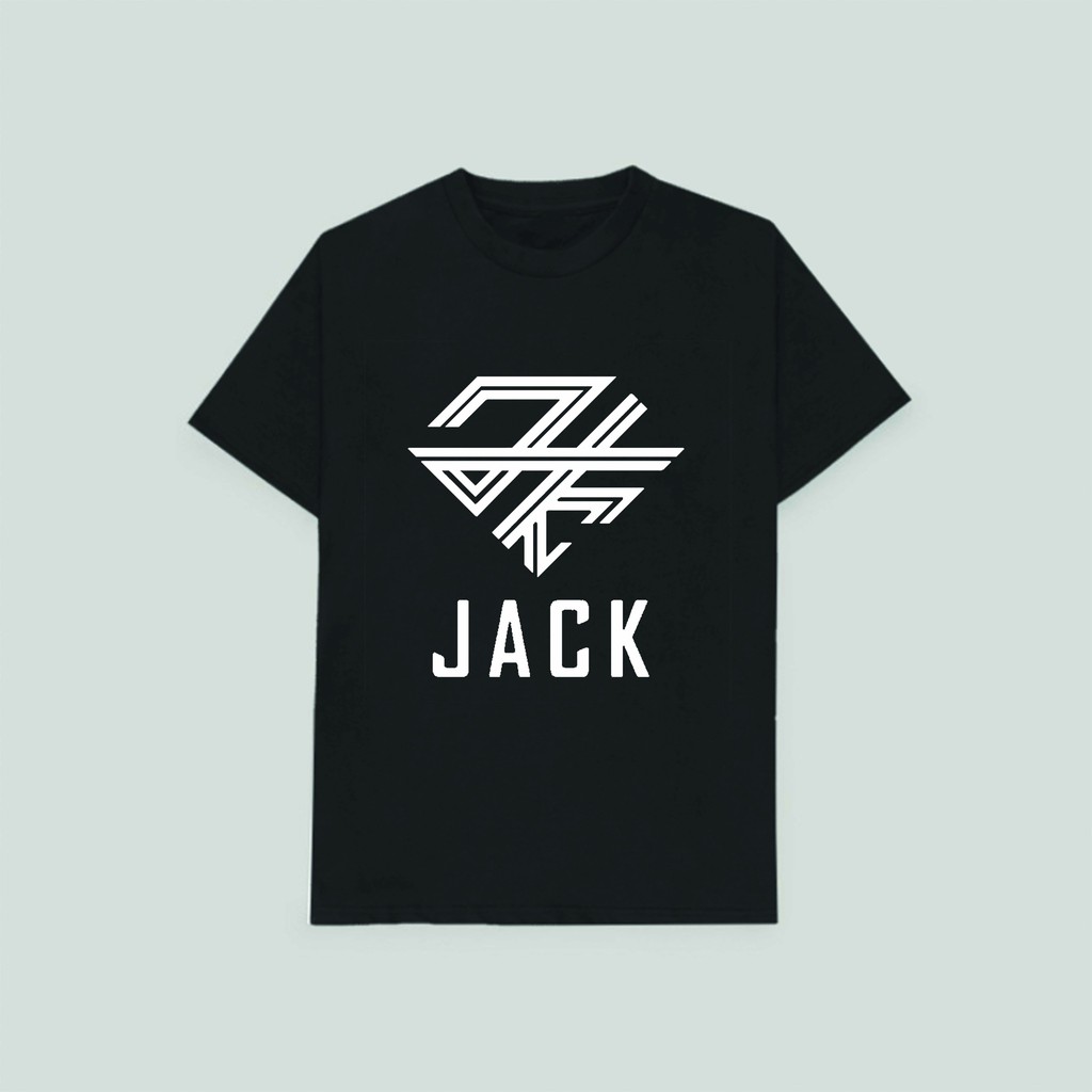 Áo thun phông đen trắng in logo Jack