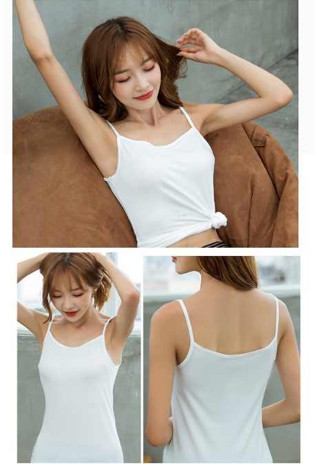 Áo thun 2 dây thun cotton co giãn 4 chiều nhiều màu cho bạn nữ
