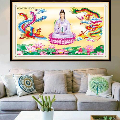 [HCM]Tranh đính đá Phật Bà LV084 - tự đính