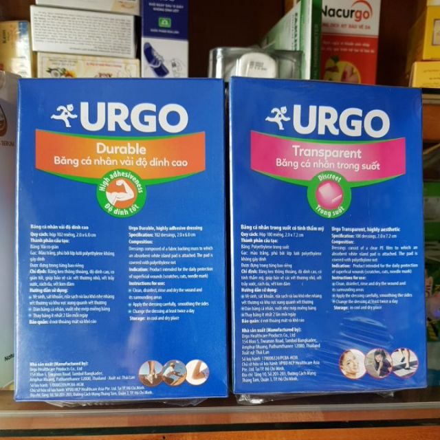 Urgo băng cá nhân hộp 102 miếng