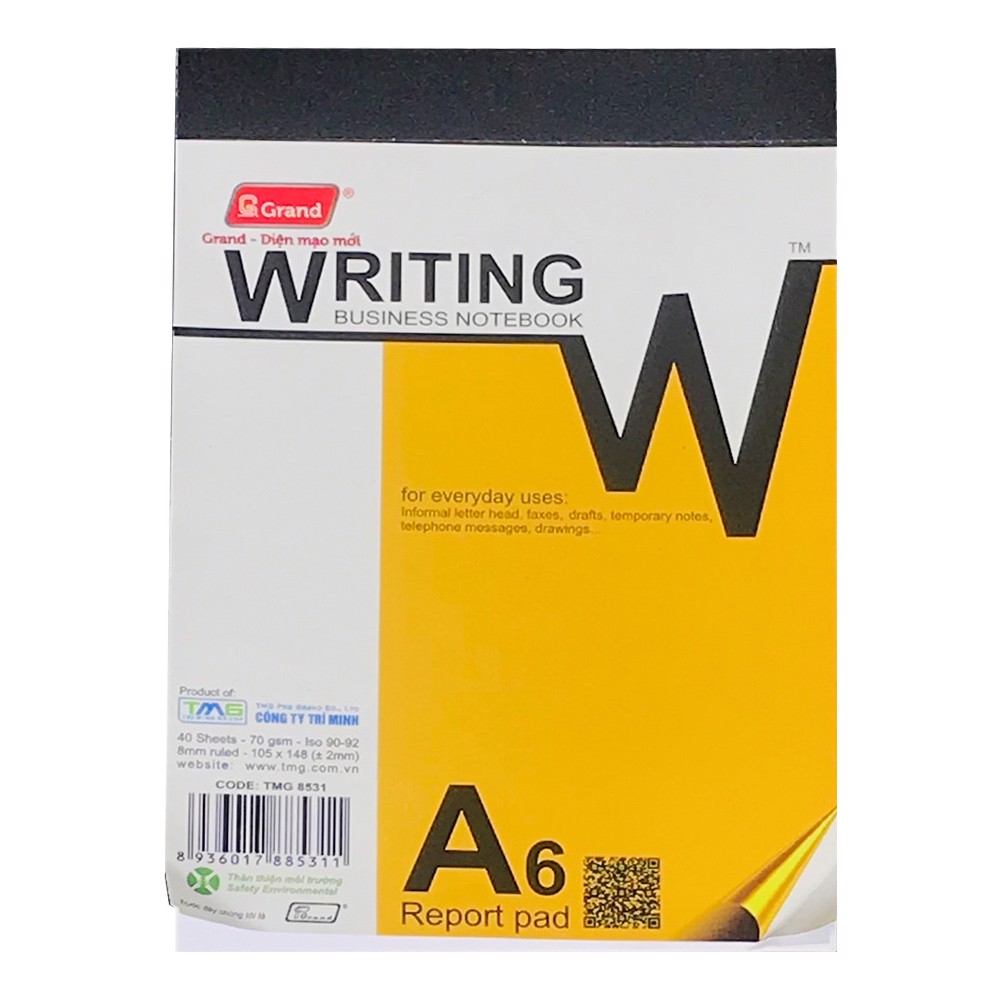 Vở xé khổ a5/a6 pgrand 40 tờ