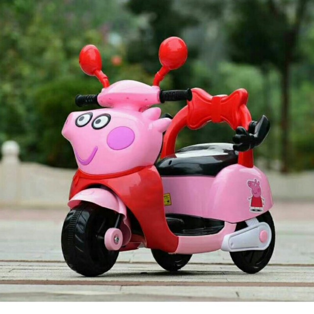 Xe máy điện cho bé hình heo Peppa