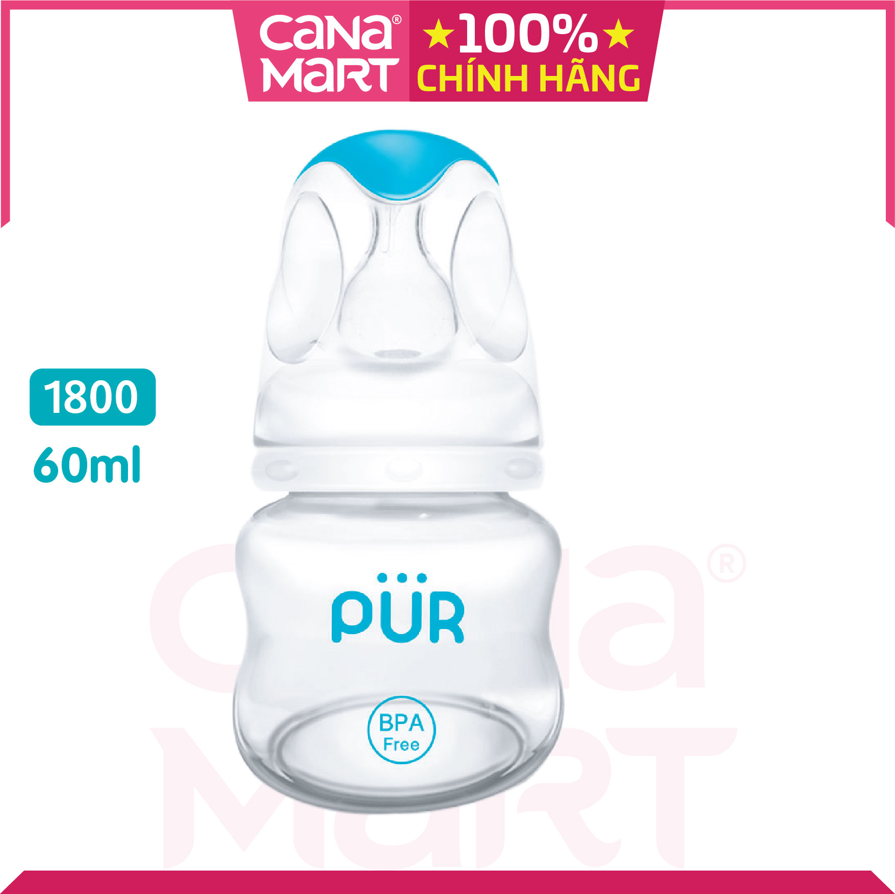 Bình sữa cổ thường Pur Advanced 60ml không chứa BPA (1800)