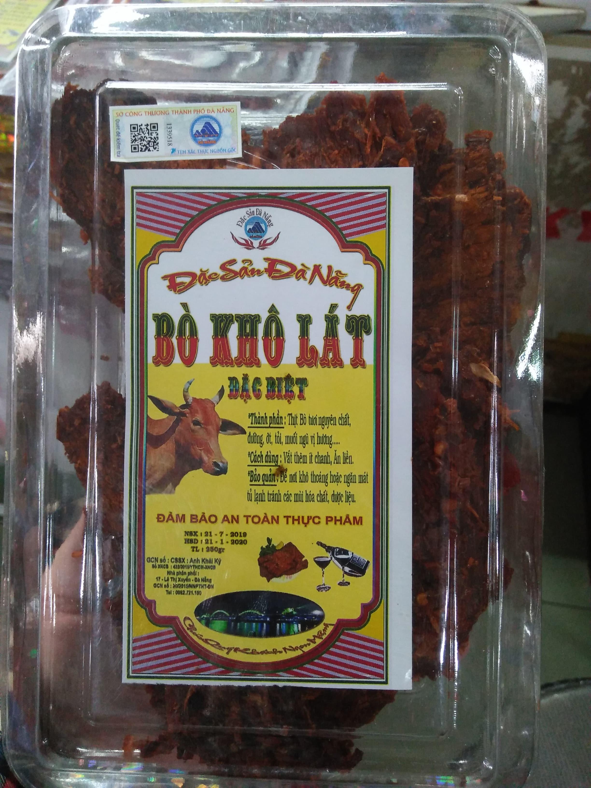 500gr KHÔ BÒ LÁT/ BÒ PHI LÊ ĐÀ NẴNG - SIÊU NGON