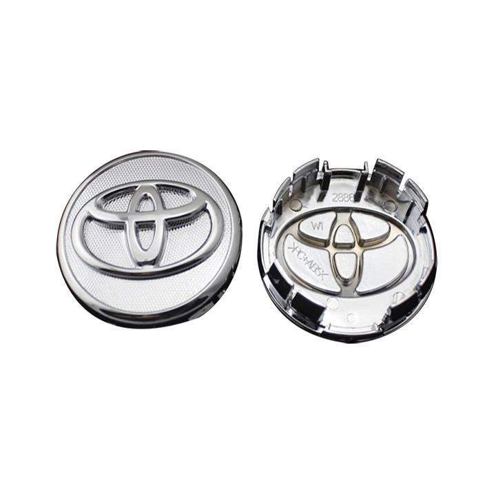 1 chiếc logo chụp mâm, ốp lazang bánh xe ô tô, xe hơi Toyota 57mm dùng cho xe Vios, Yaris và Altis