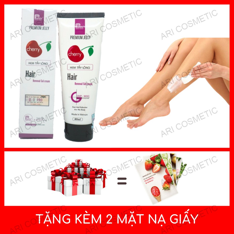 Kem TRIỆT LÔNG Cherry Mwhite - TRIỆT SẠCH MỌI LOẠI LÔNG [MUA 5 CHAI TẶNG KÈM MẶT NẠ DƯỠNG DA]