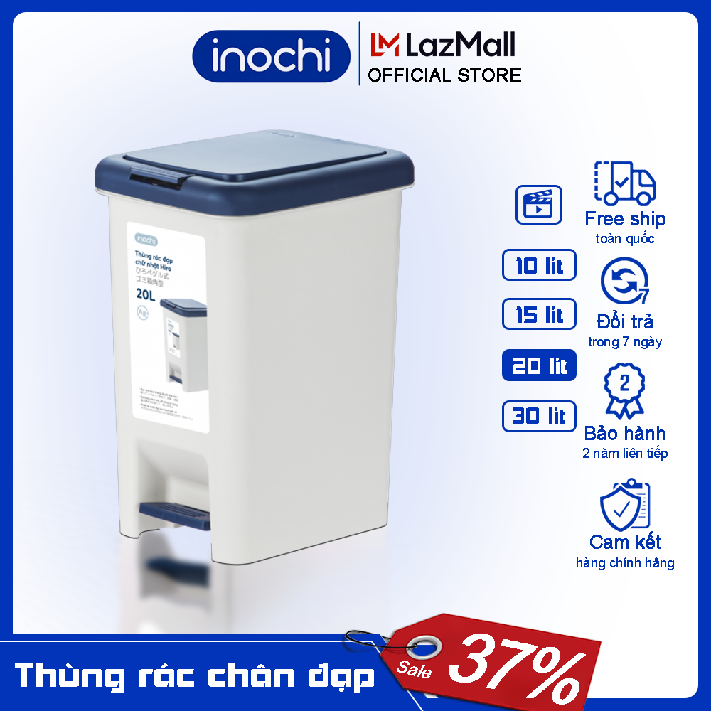 Thùng rác ĐẠP CHÂN 20l , Thùng rác lật kháng khuẩn Hiro inochi ,Thùng rác văn phòng ,thùng rác thông minh , thùng rác có nắp đậy , thùng rác nhà bếp , thùng rác thông minh