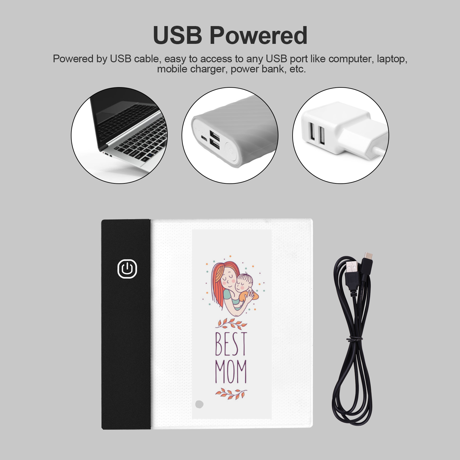 Flip Book Kit with Mini Light Pad LED Lightbox Tablet Design with Hole 300 Sheets Flipbook Paper Binding Screws for Drawing Tracing Animation Sketching Cartoon Creation