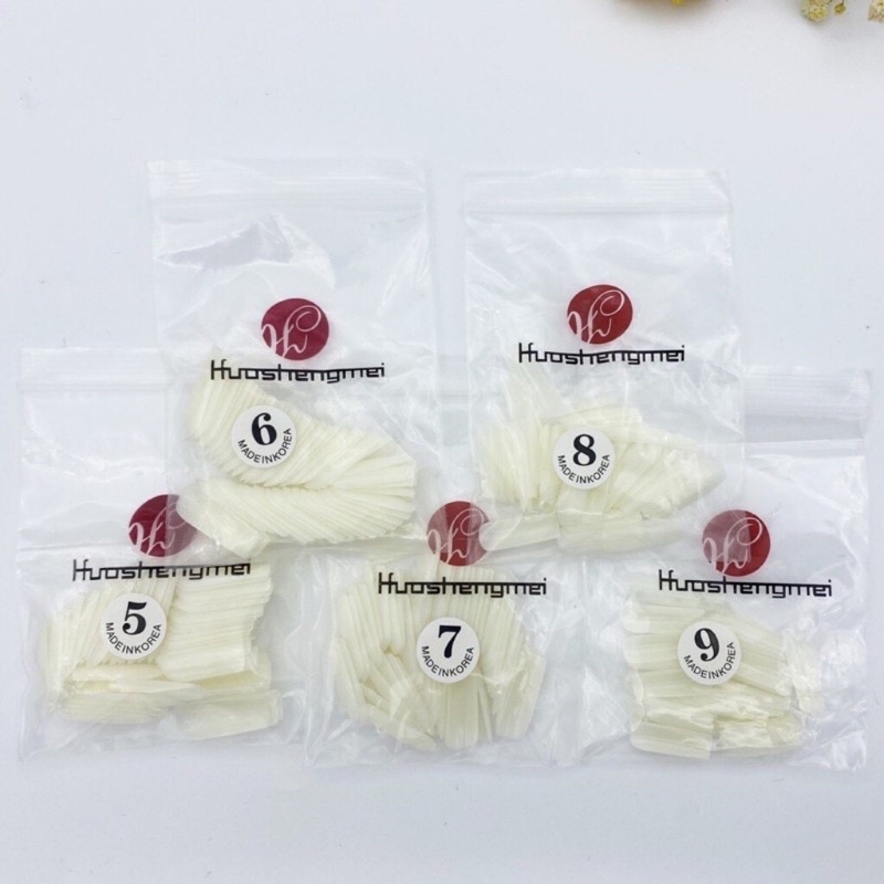 Móng úp lẻ size túi 50 móng màu đục - Phụ kiện đồ nail Thanh Tuấn