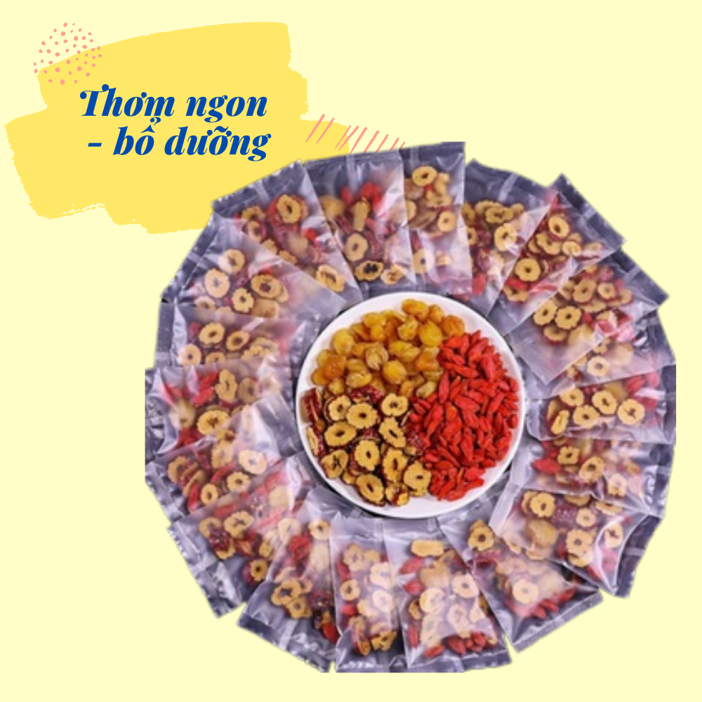 [5 Trial Packs] Heart-Nourishing Purifying Tea (Longan, Goji Berries, Sliced Red Apples, Rock Sugar)