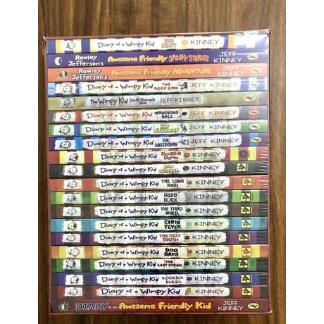 Bộ nhập Full boxset mới nhất 23q - Diary of a wimpy kid bản tiếng Anh nhập khẩu