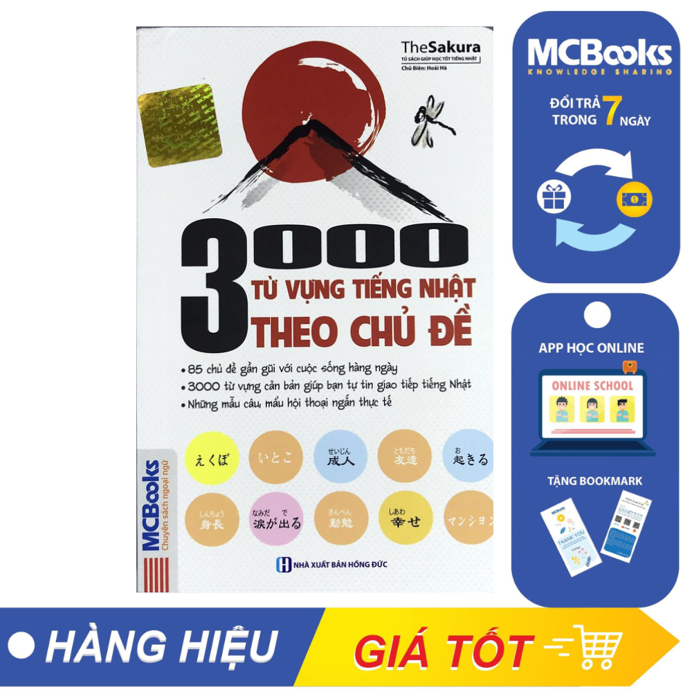 Sách - 3000 từ vựng tiếng nhật theo chủ đề - mcbooks