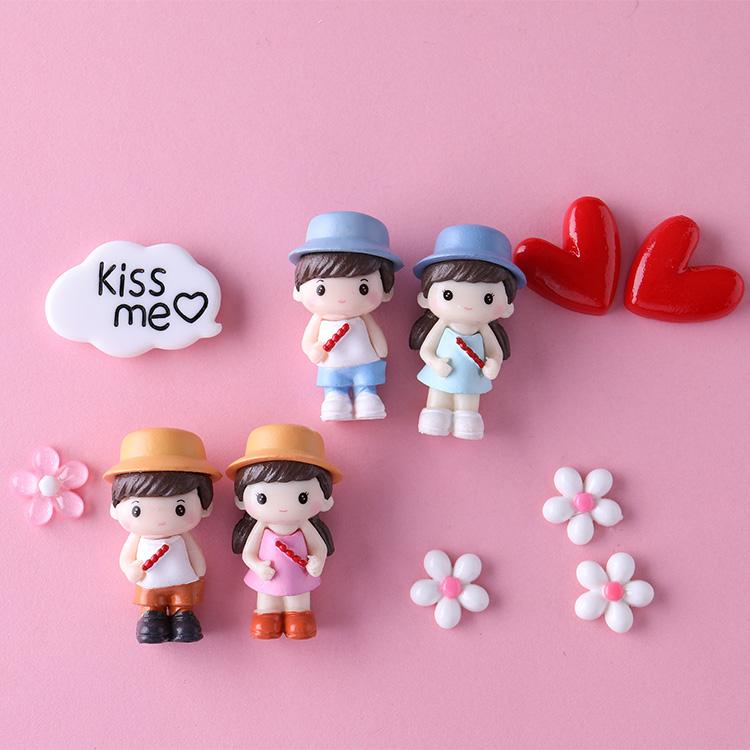 [HCM]Móc khóa cặp cute hình cô bé cậu bé kèm video