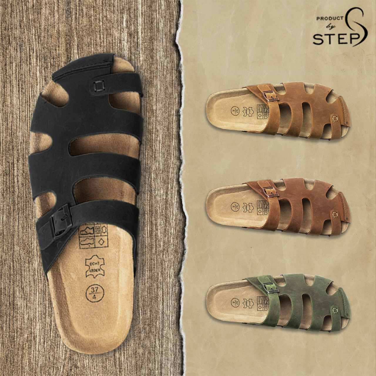 Dép đế trấu Da thật quai Rọ (Size 35-45)
