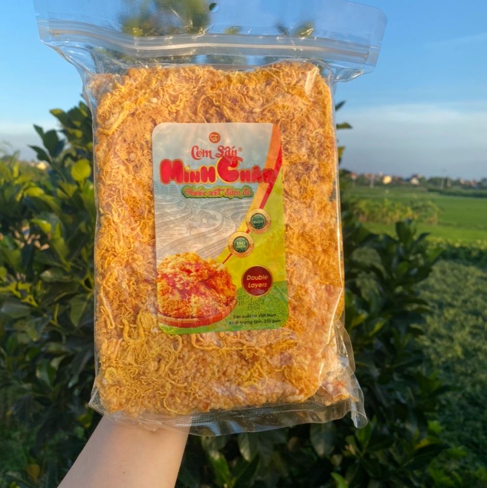 Cơm Cháy (Cơm Sấy) Minh Châu Loại Ngon Nhiều Ruốc 250g