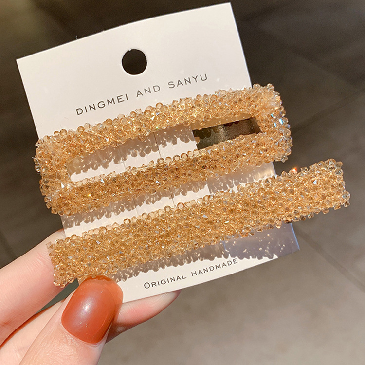 Combo 2 Kẹp Tóc Đính Đá PHA LÊ Rất đẹp Nhiều mau chọn (hình thật có video)