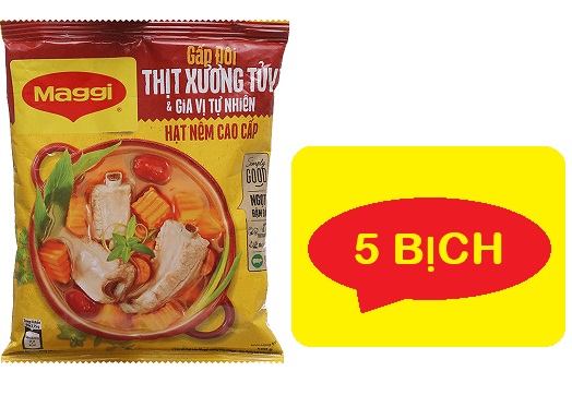Combo 5 bịch hạt nêm cao cấp maggi gấp đôi thịt xương tủy 400g / hạt nêm maggi thịt xương tủy vị heo 400g