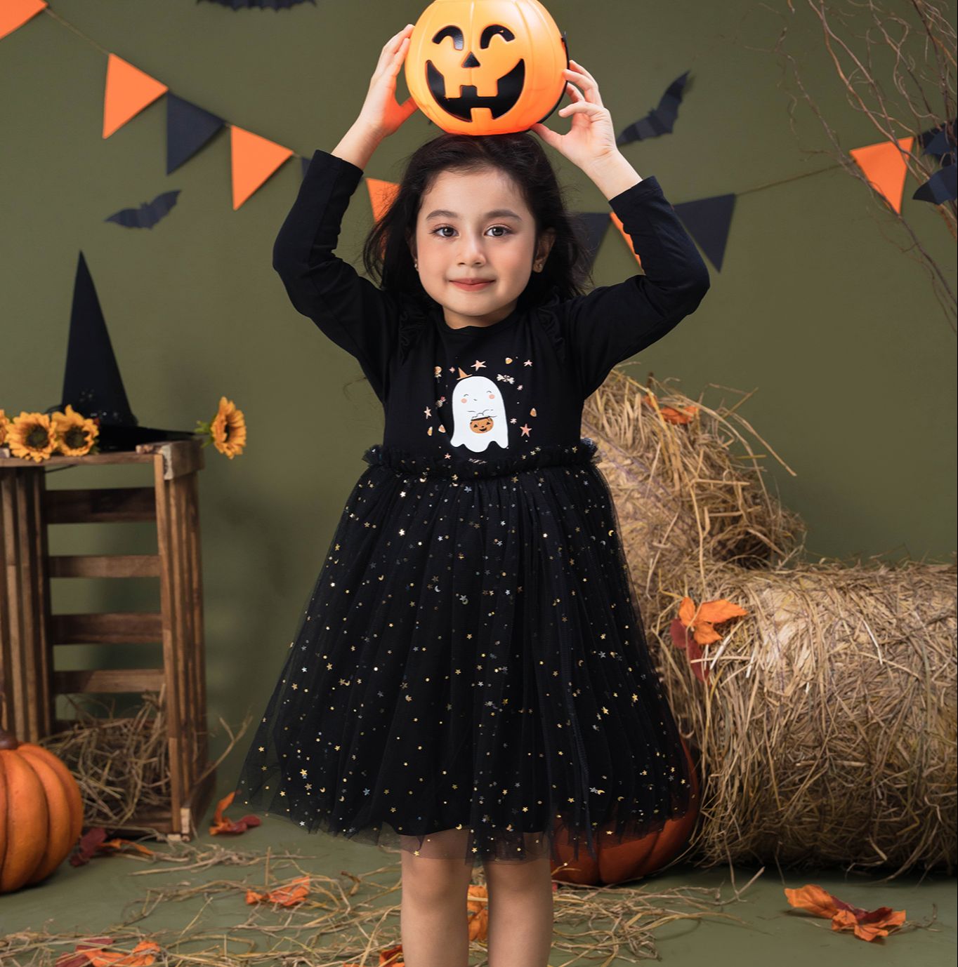 Trang Phục Phù Thủy Halloween Cho Bé Gái Váy Biểu Diễn In Hình Ngôi Sao Màu  Bạc Lấp Lánh Và Bộ Đũa Đội Mũ Nhọn | Lazada.vn