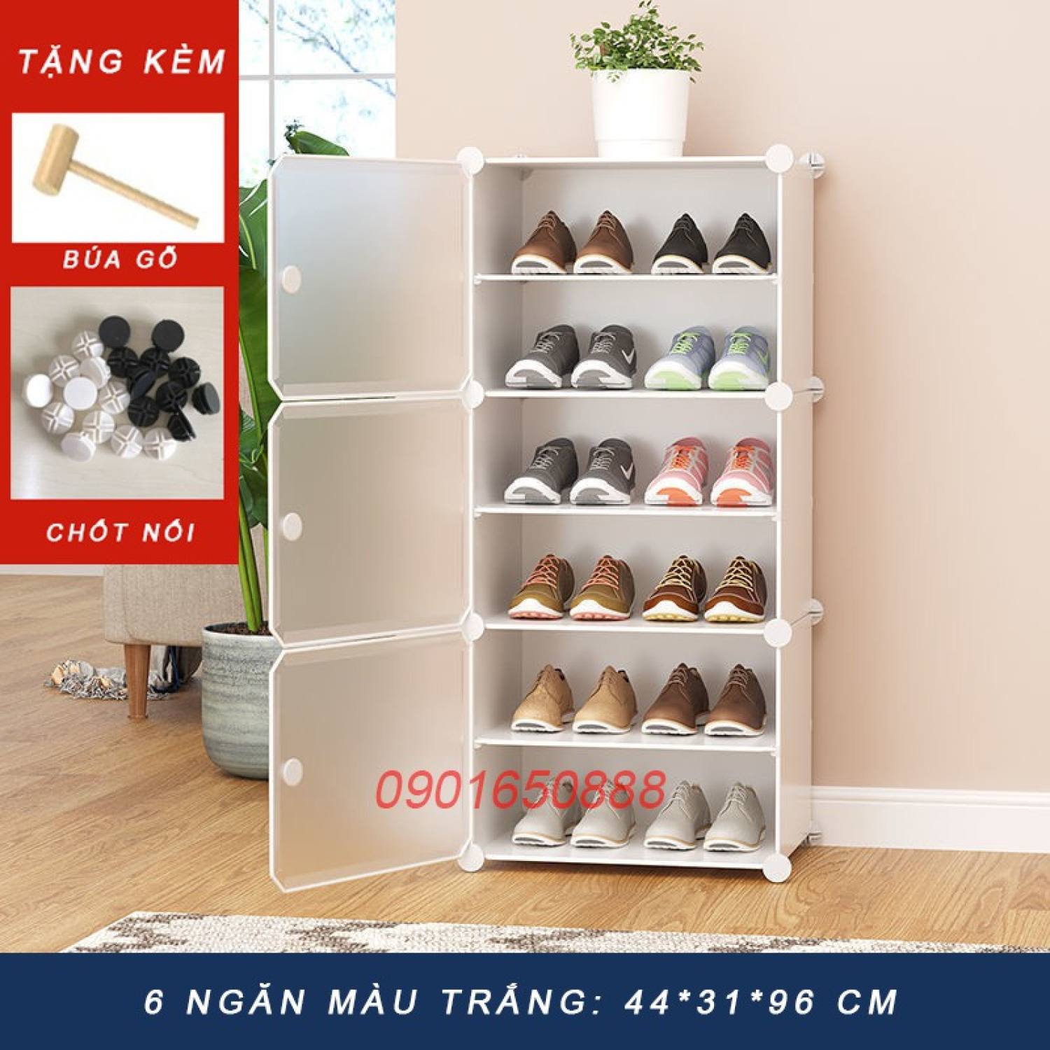 [TỦ GIÀY 6-8 NGĂN] Tủ nhựa đựng giày lắp ɡhép đa năng