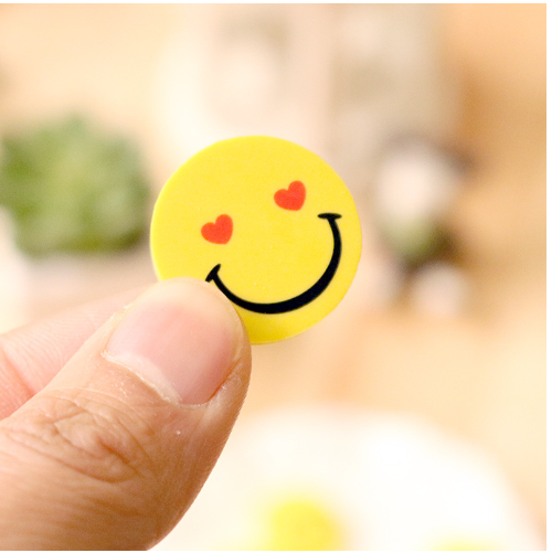 Tẩy bút chì mặt cười cute đa sắc thái dễ thương