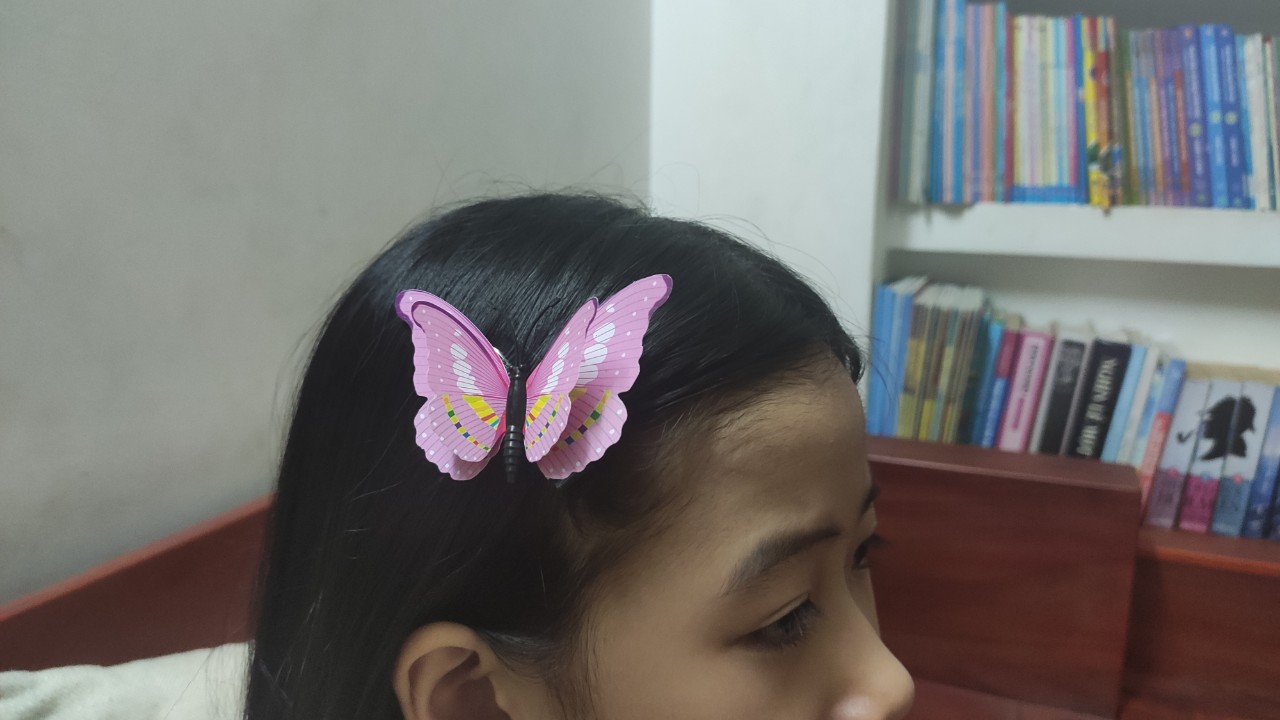 Kẹp handmade bướm nổi 2 lớp 3D