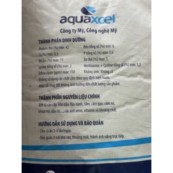 1Kg cám cá Cargill Aquaxcel 7404 hạt 0.6mm 42% đạm