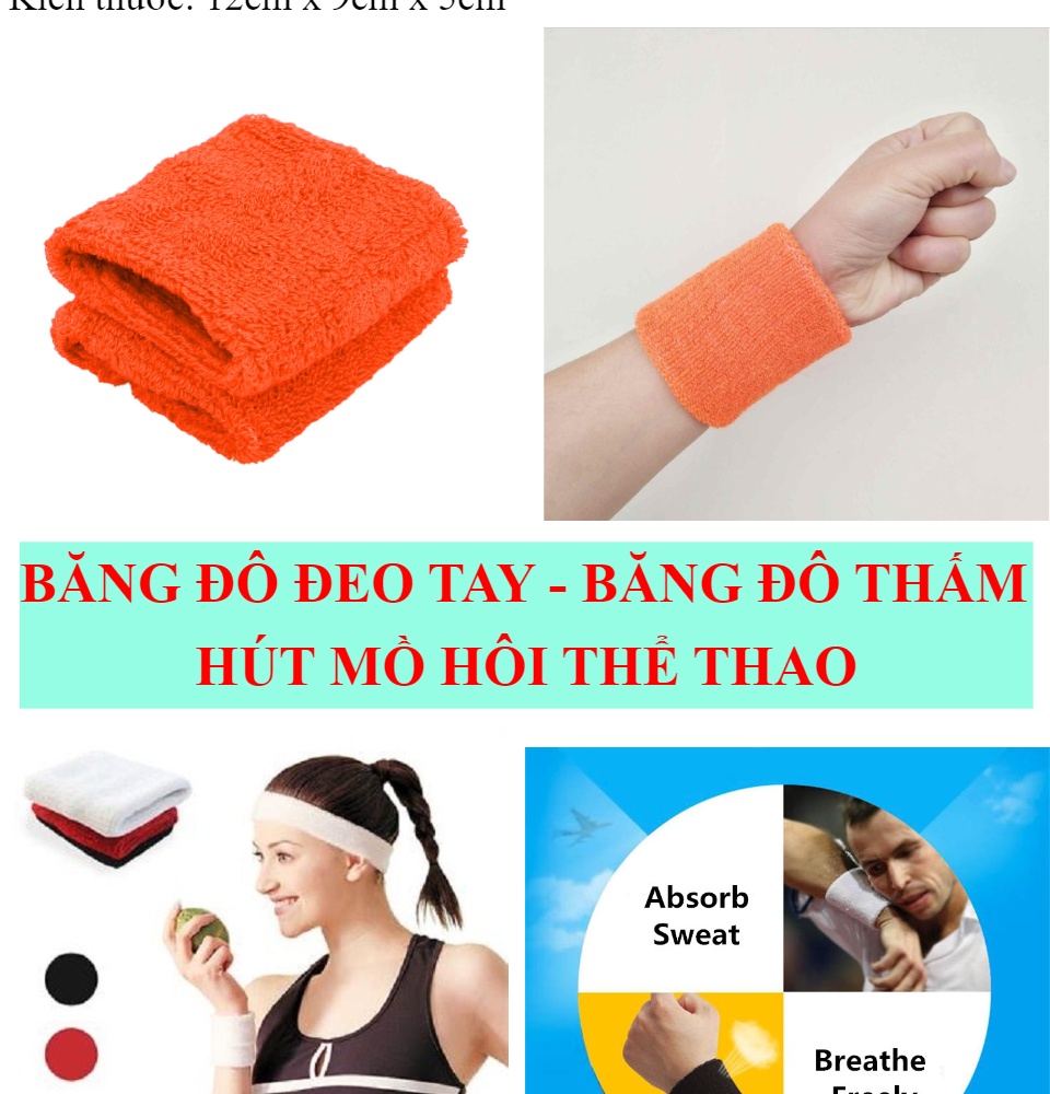 [HCM]Băng Đô Đeo Tay - Băng Đô Thấm Hút Mồ Hôi