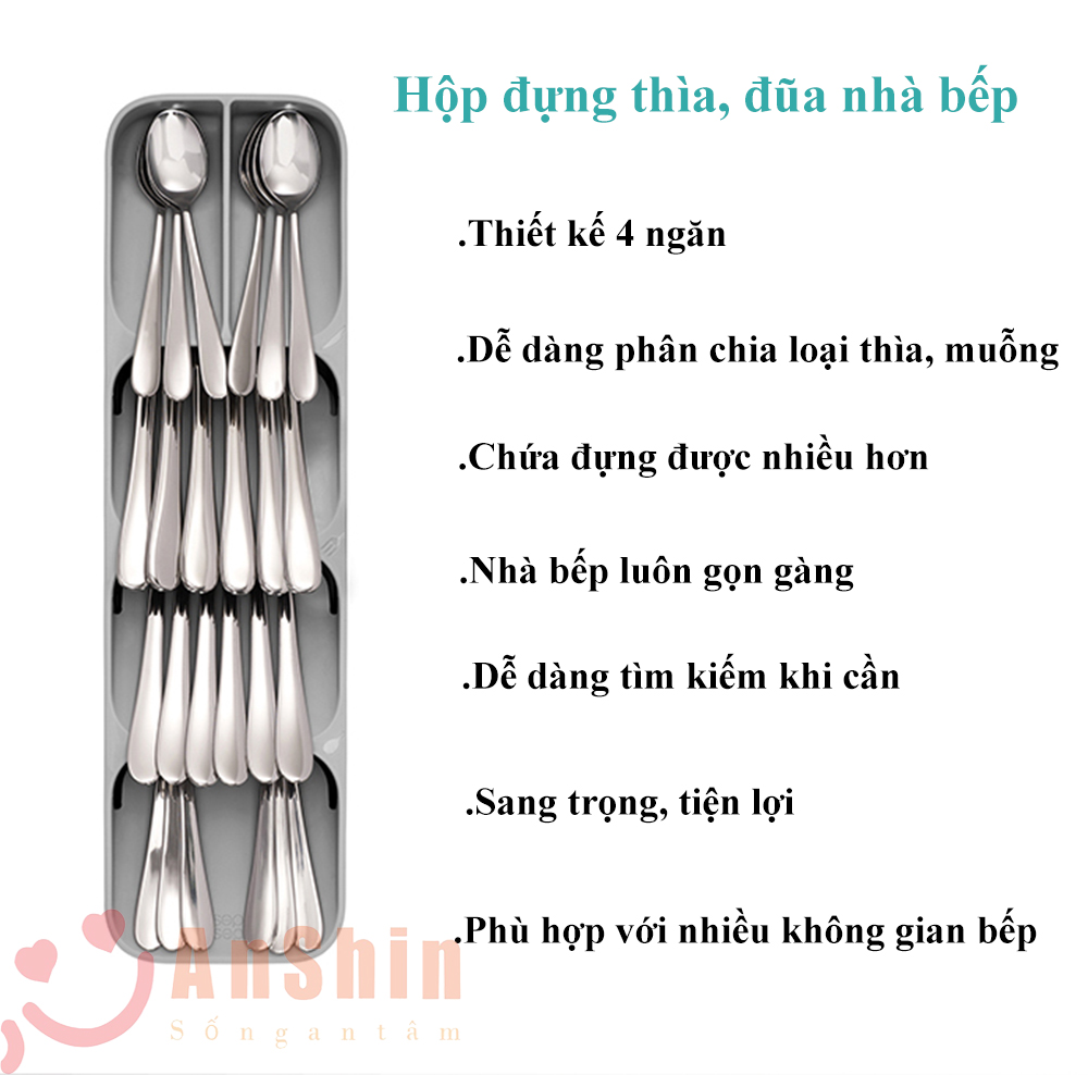 Khay đựng đũa thìa dao nĩa giữ gọn tủ bếp