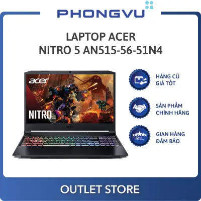 Laptop Acer Nitro 5 AN515-56-51N4 (NH.QBZSV.002) (i5-11300H) (Đen) - Laptop cũ