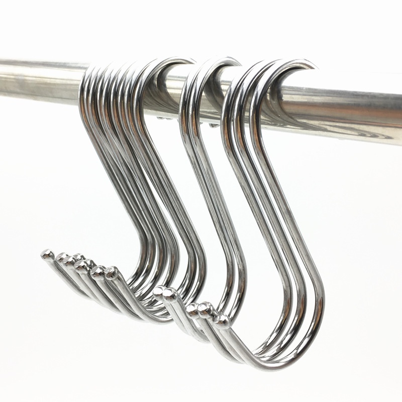 Móc Chữ S Móc Treo Đồ Đa Năng Loại Xịn Đầu Bo Tròn, Inox Siêu Bền