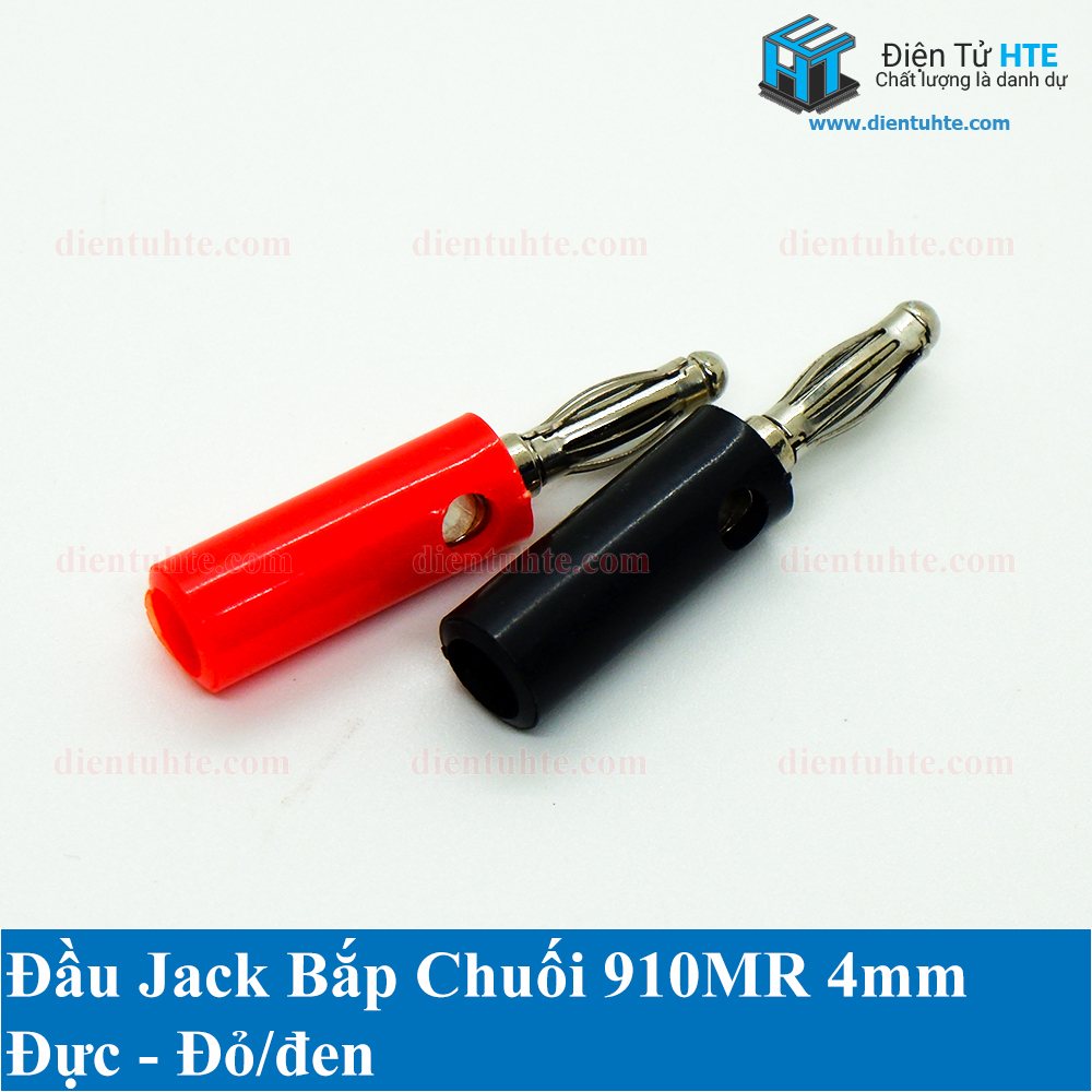 Bộ 3 cặp Đầu Jack bắp chuối banana 910MR đực đen-đỏ