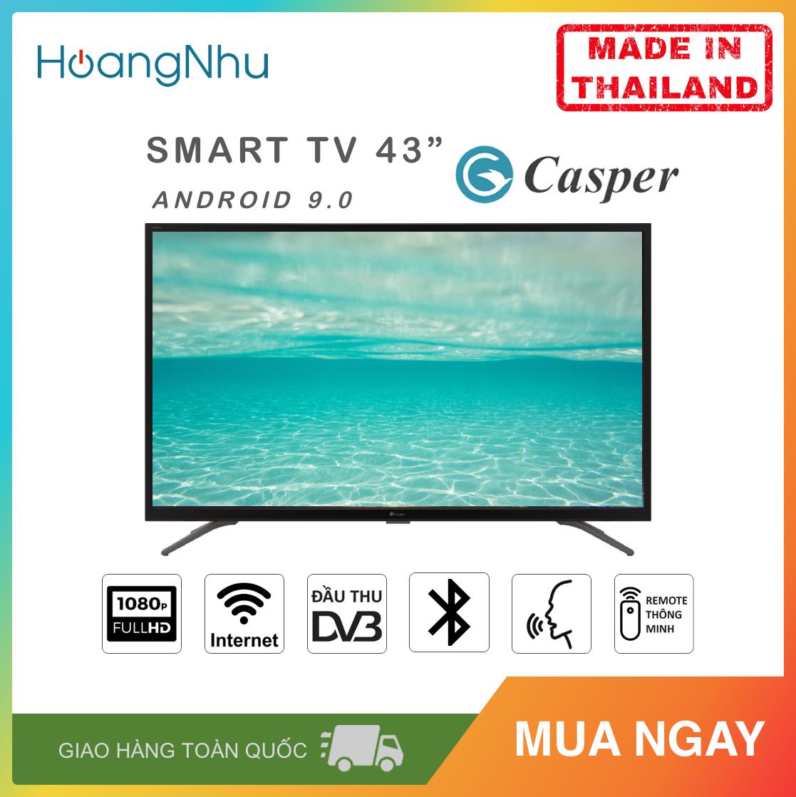Bảng giá Smart Voice Tivi Casper 43 inch Kết nối Internet Wifi 43FG5000 (Full HD, Android 9.0, Điều khiển giọng nói, Bluetooth, Truyền hình KTS, màu đen) - Hàng Thái Lan - Bảo hành toàn quốc 2 năm Điện máy Pico