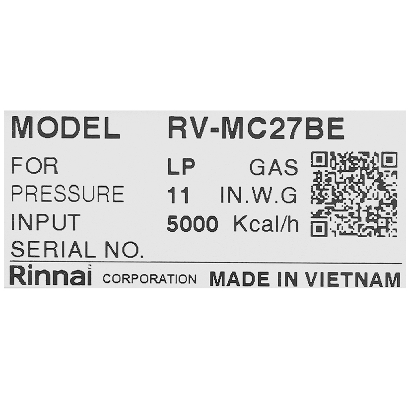 Bếp ga đôi Rinnai RV-MC27BE - Hàng chính hãng