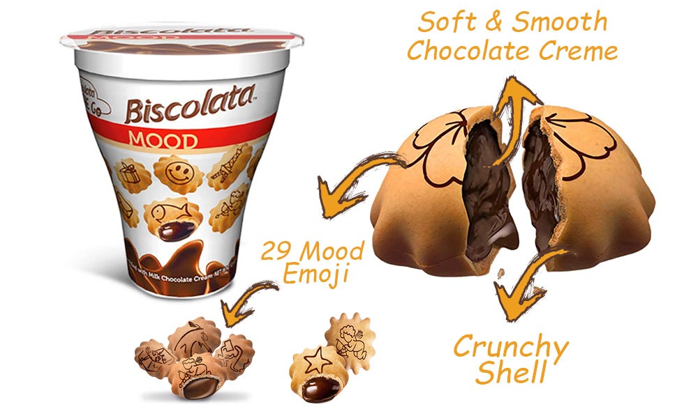 Bánh quy nhân Socola Biscolata Mood 115g