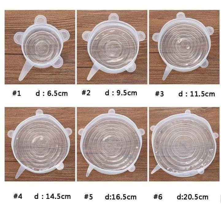 Set 6 nắp đậy silicon tiện dụng