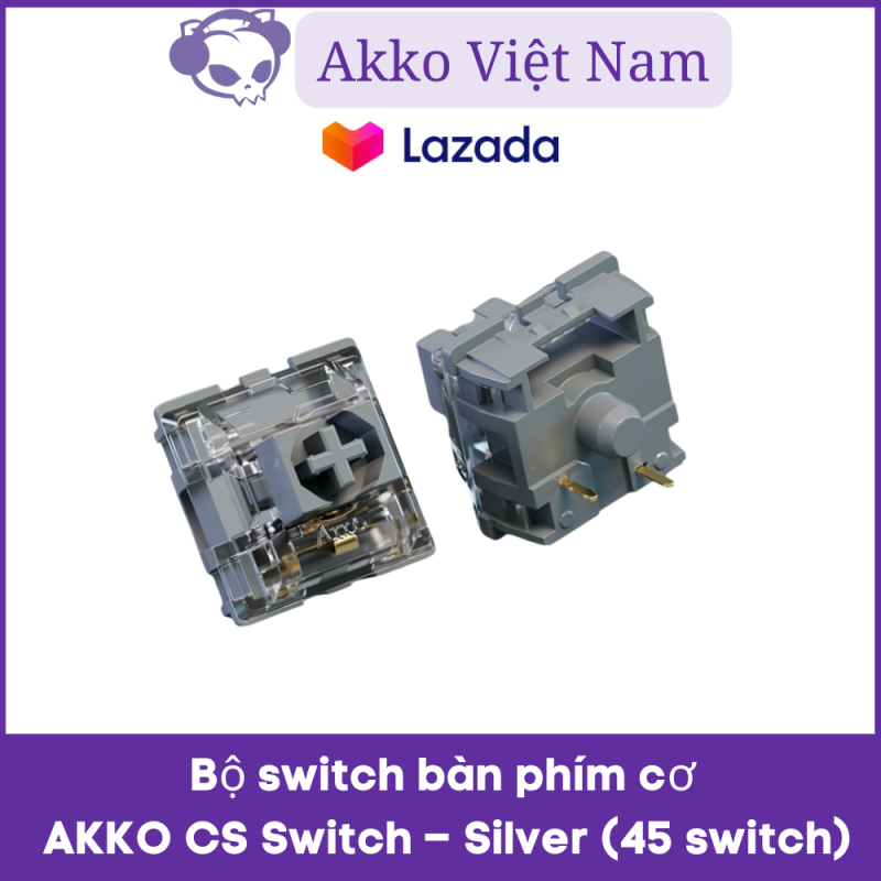 Bộ Switch bàn phím cơ AKKO CS Switch – Silver (45 switch)