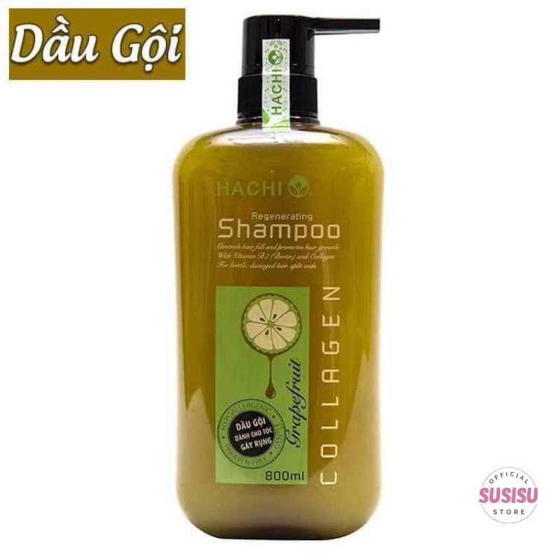 Shampoo grapefruit Hachi regenerating shampoo hair breakage 500ml | oil discharge grapefruit Hachi collagen grapefruit conditioner 500M L